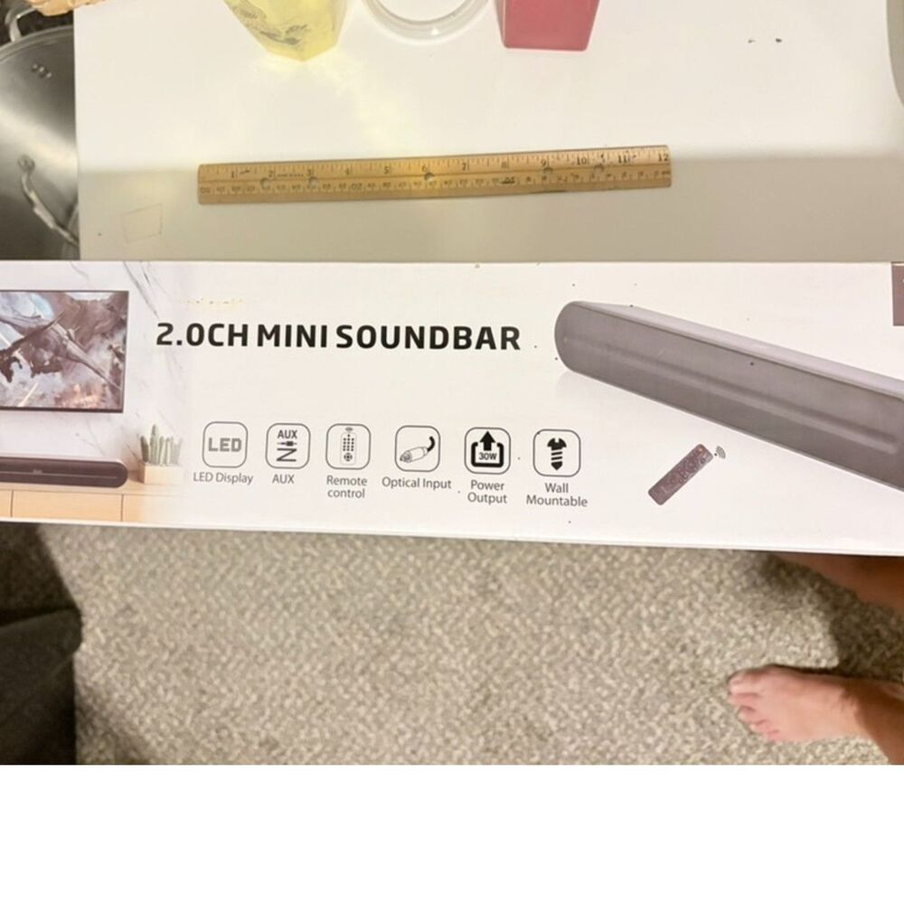 VMAI mini 7 2.0 Channel Compact Mini Soundbar with remote and wall mountable